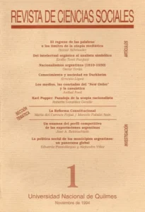 Revista ciencias sociales . Primera época